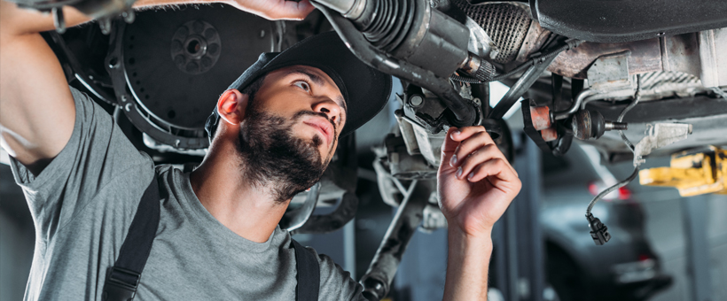 Man working on an automobile