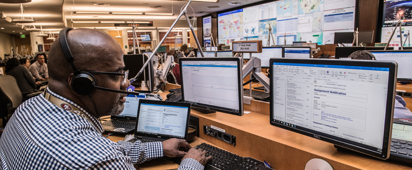dispatcher on computer
